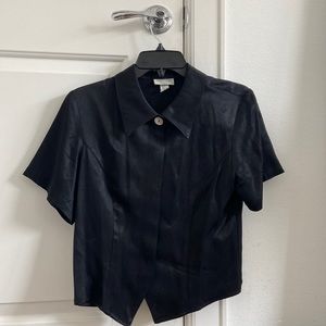 Camille Claudel Vintage Black Button Down Top